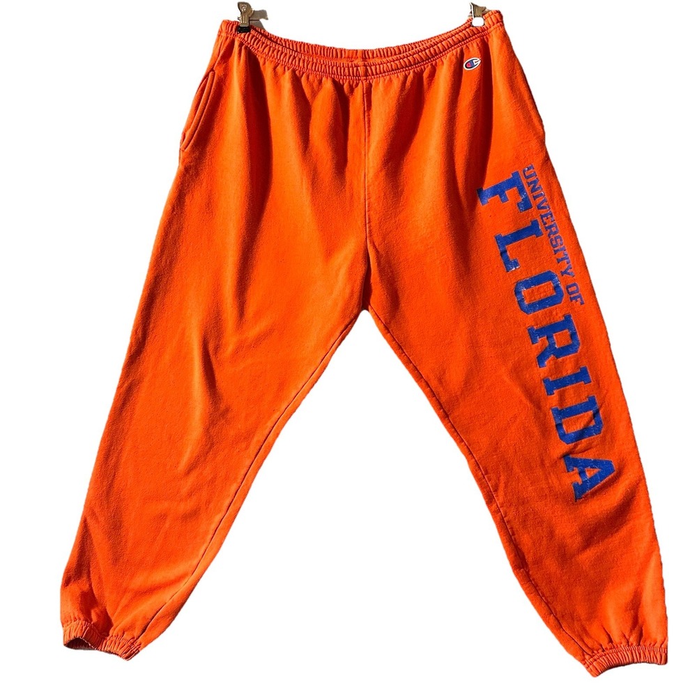 Vintage Champion XL University Of Florida‎ Gators Orange Sweatpants Joggers